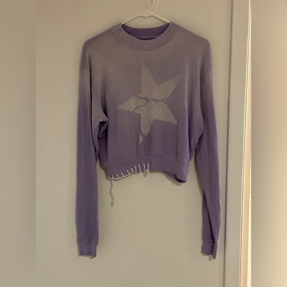 Lauren Moshi SPALDING CRACKED STAR Sweatshirt NWOT - Picture 6 of 9